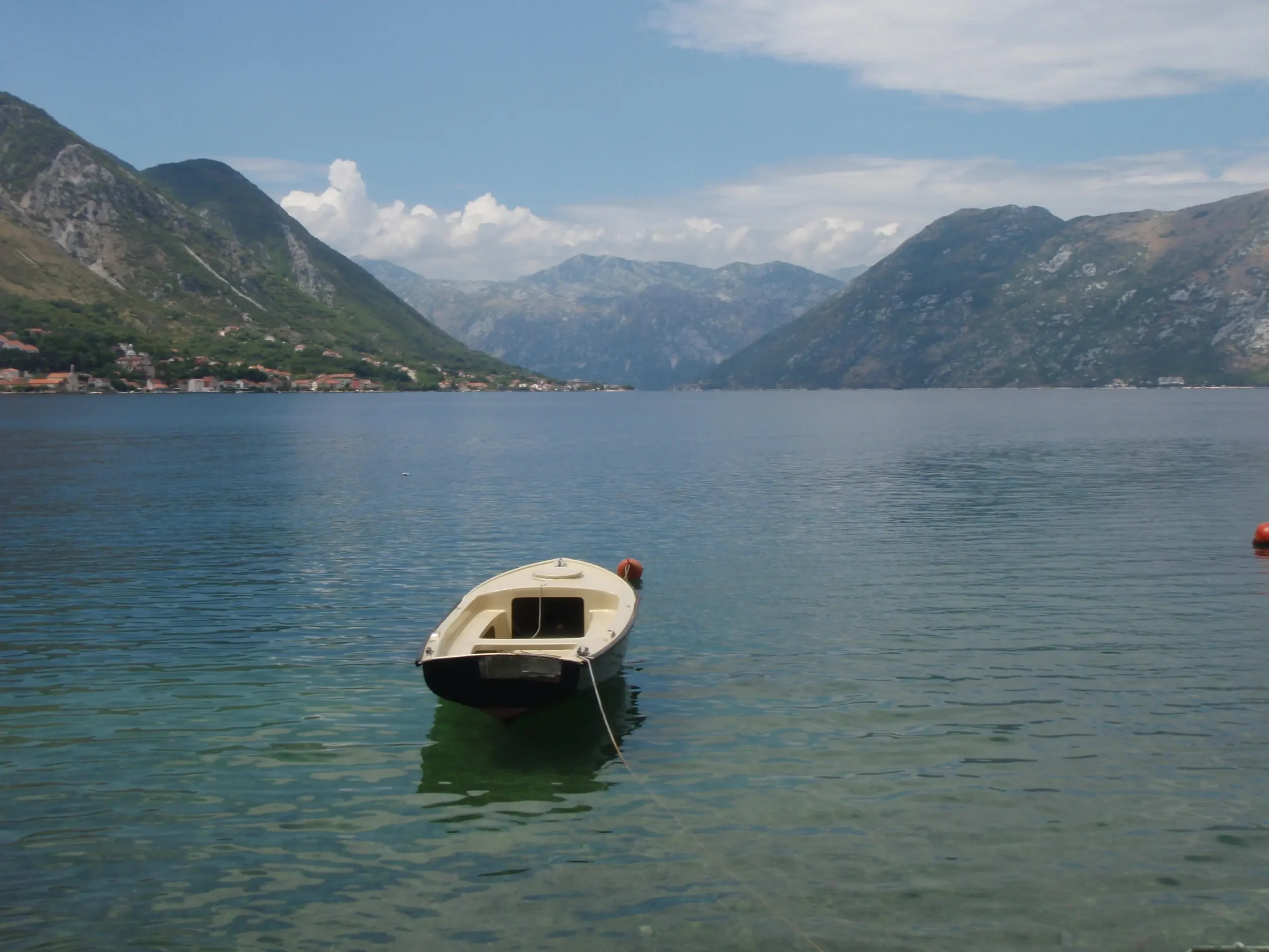 Peaceful boat on still water representing calm focus