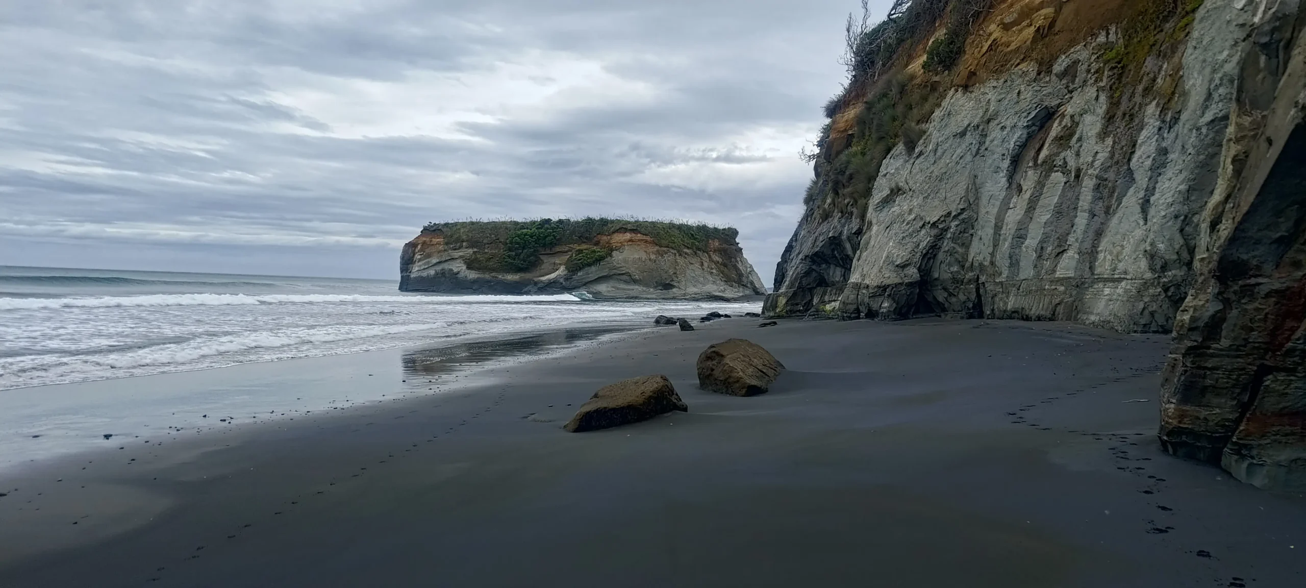 Serene New Zealand beach landscape
